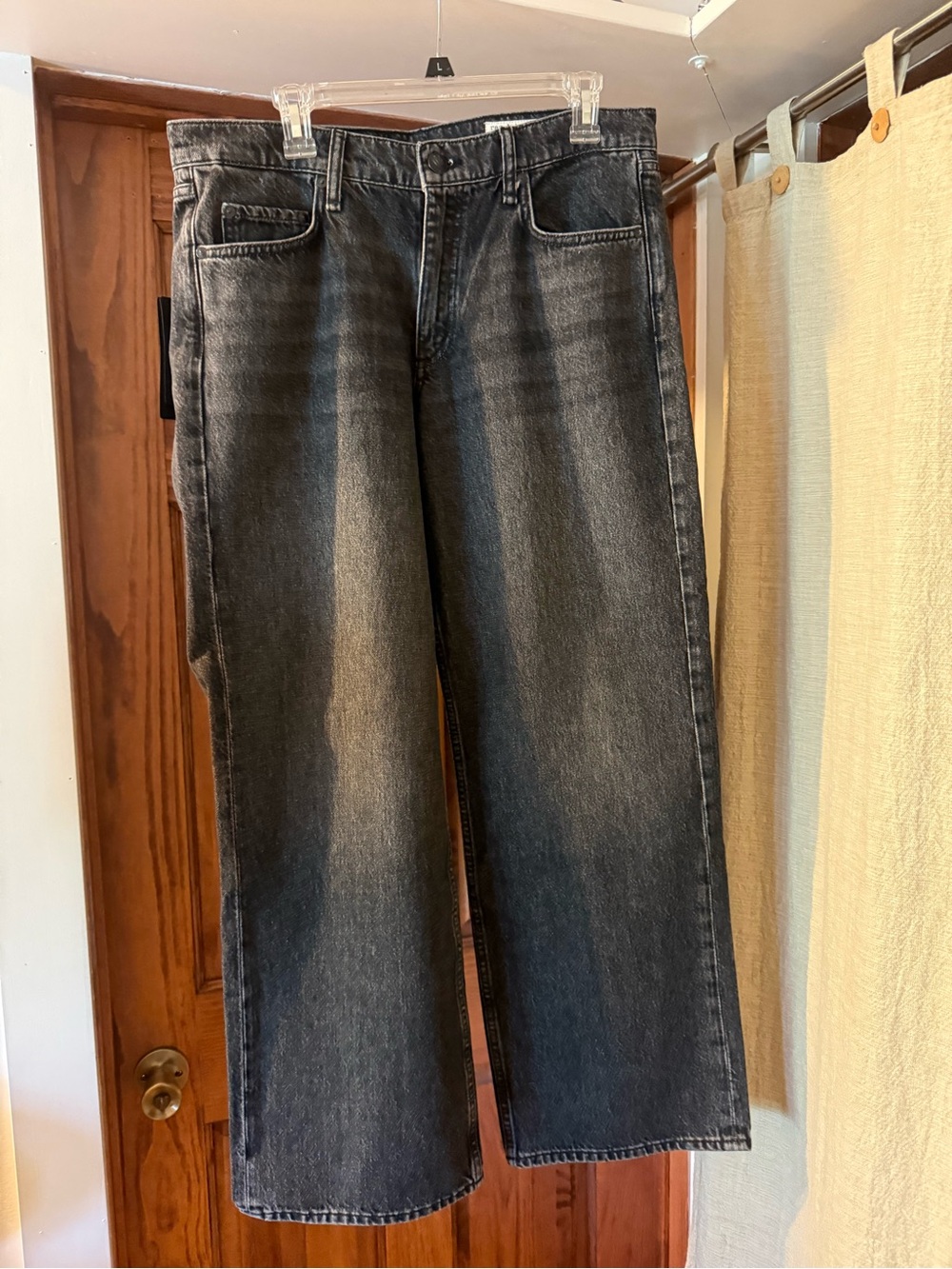 rag & bone Black Washed Straight Jeans